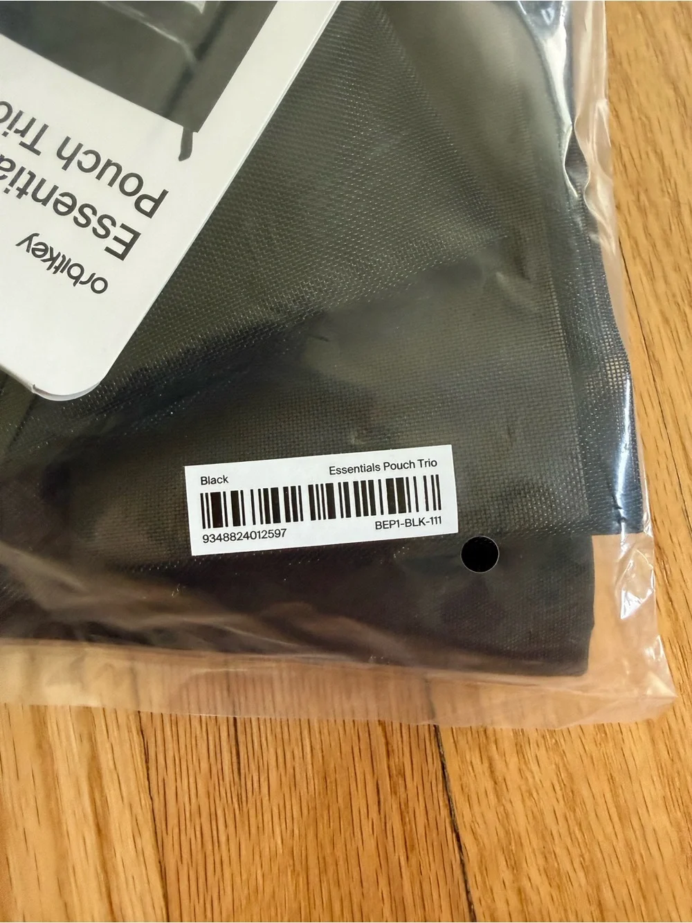 NWT: ORBITKEY Essentials Pouch Trio - Black, set of 3